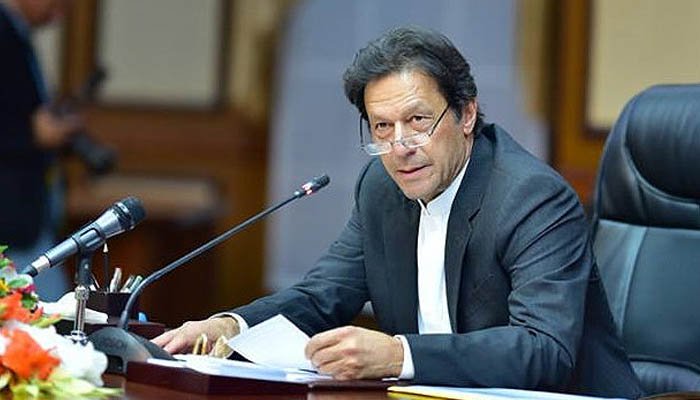 Prime Minister Imran Khan photographed during a meeting. Photo: File