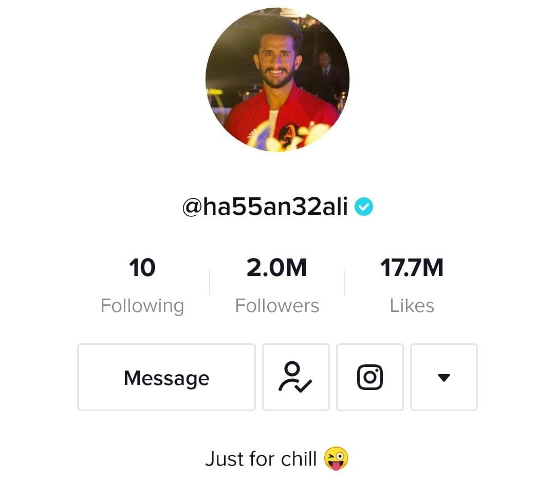 A screengrab of Hassan Alis profile on TikTok.