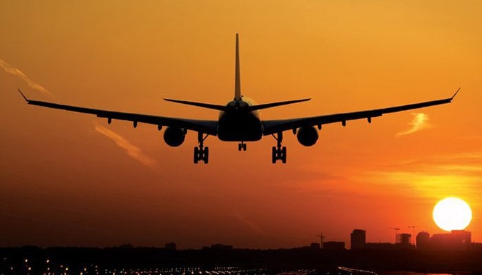 Image showing an aeroplane about to make a landing. Photo: File