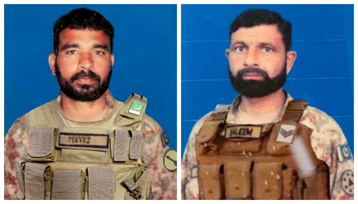 Lance Naik Pervez (L) and Havaldar Saleem (R). Photo ISPR