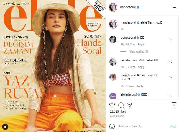 Ertugrul actress graces the cover of Elele magazine