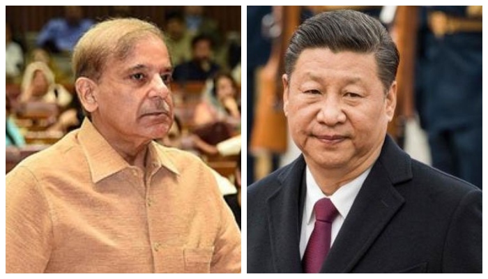 PMLN President Shahbaz Sharif and Chinese President Xi Jinping. Photo: Files