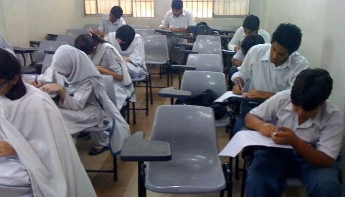 File photo of students attempting exams.