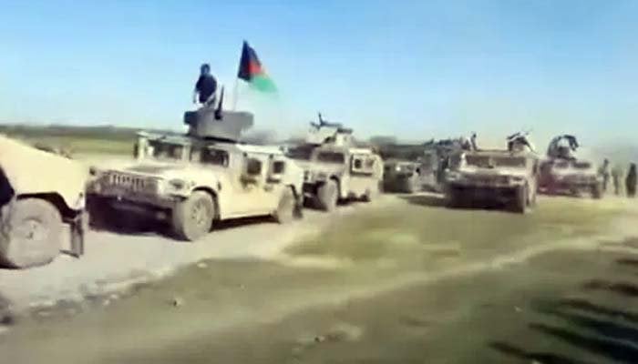 At least 700 military vehicles have reportedly fallen into the Talibans hands. Photo: The Sun via YouTube