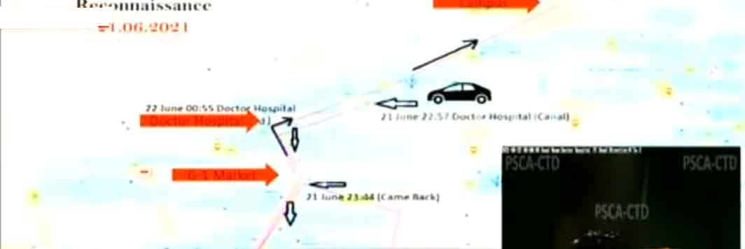 Reconnaissance by Eid Gul on car on June 21. — Geo News