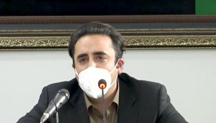 PPP Chairperson Bilawal Bhutto-Zardari speaks at a press conference. Photo: File