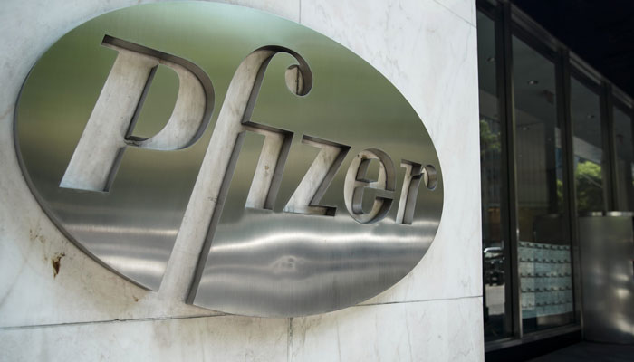 Pfizer logo.