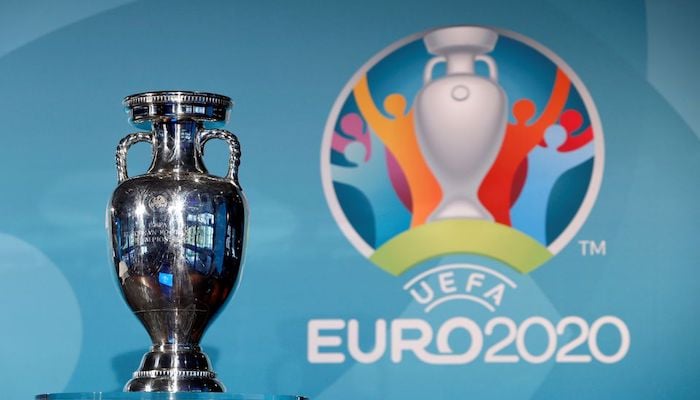 Football Soccer - UEFA Euro 2020 Munich Logo Launch - Olympia Park, Munich, Germany - 27/10/16. The trophy is seen during logo launch. Photo: Reuters