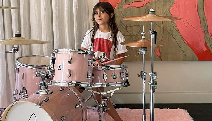 Kourtney Kardashians daughter Penelope gets drum lessons from Travis Barker