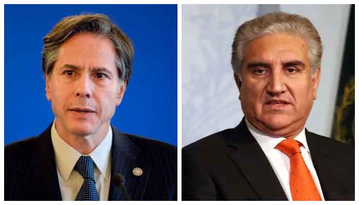 US Secretary of State Antony J. Blinken and Foreign Minister Shah Mehmood Qureshi. File photos