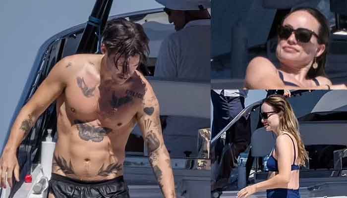 Harry Styles cosies up to girlfriend Olivia Wilde while enjoying romantic getaway to Italy