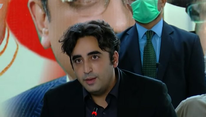 PPP Chairperson Bilawal Bhutto-Zardari holds a press conference. Photo: File