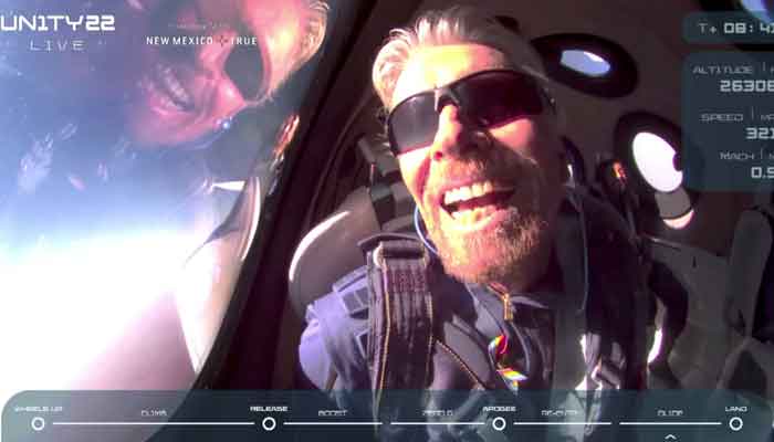Richard Branson soars to space aboard Virgin Galactic rocket plane
