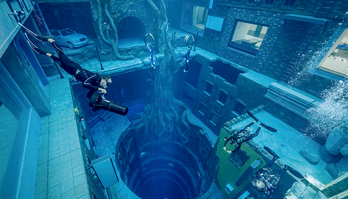 A view of scuba divers at the Deep Dive Dubai, the deepest pool in the world, in Dubai, United Arab Emirates, in this handout image taken in July 2021. — Reuters