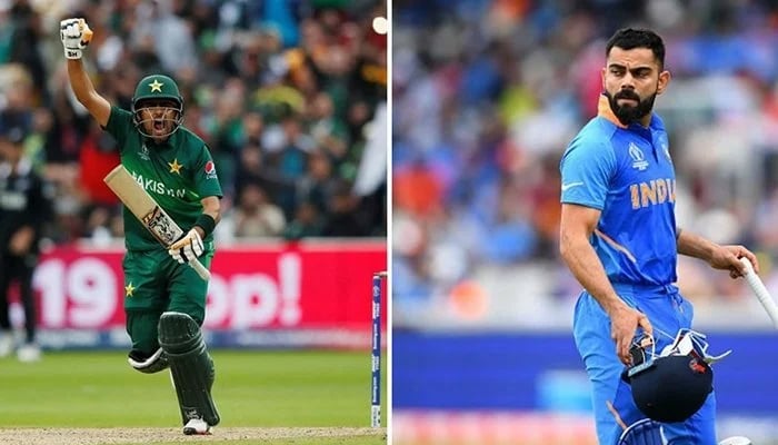 Pakistan captain Babar Azam and Indian captain Virat Kohli. — File photo