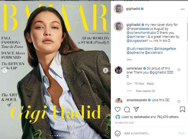 Gigi Hadid stuns in latest photo-shoot for Harpers Bazaar