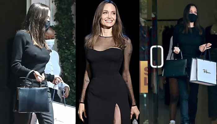 Angelina Jolie sizzles in clinging top and skinny jeans amid romance rumours with The Weeknd