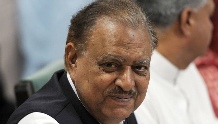 Former president Mamnoon Hussain. — AFP/File