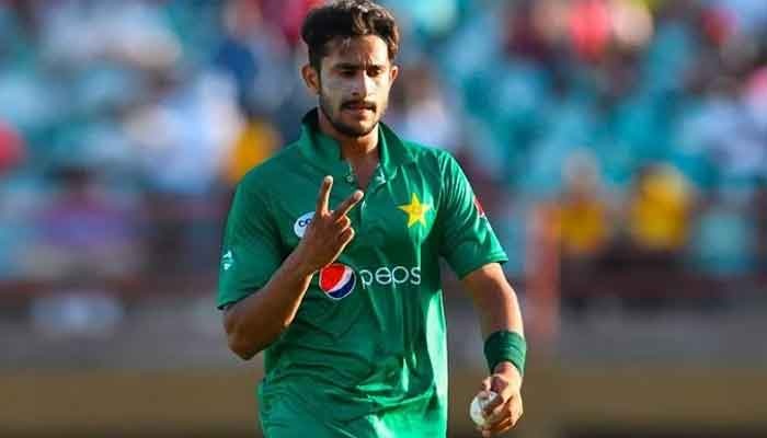 Fast bowler Hassan Ali gestures during an ODI match. Photo: File
