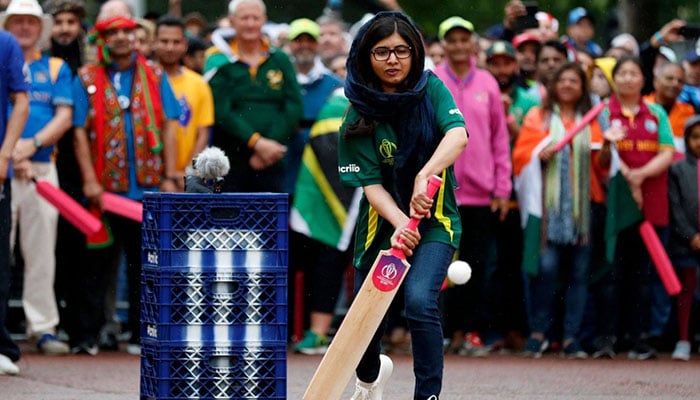 Malala Yousafzai during the ICC Cricket World Cup 2019 opening ceremony