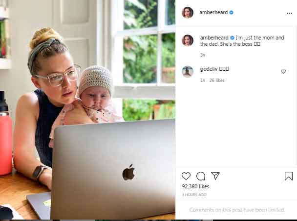 Amber Heard shares new picture with daughter Oonagh Paige