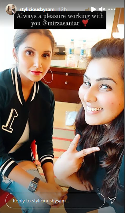 Tennis star Sania Mirza is having a good hair and makeup day