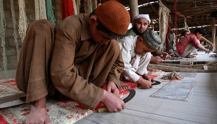 In 2015, Pakistan’s exports of handmade carpets dipped from $300 million to $68 million. Photo: Reuters