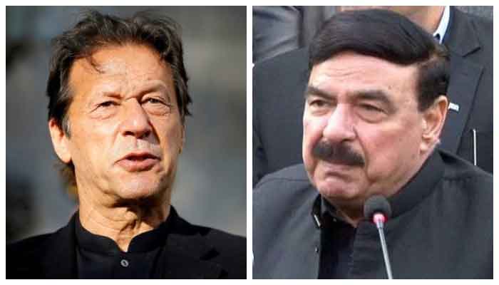 Prime Minister Imran Khan (L) and Minister for Interior Shaikh Rasheed Ahmed. — AFP/APP/File