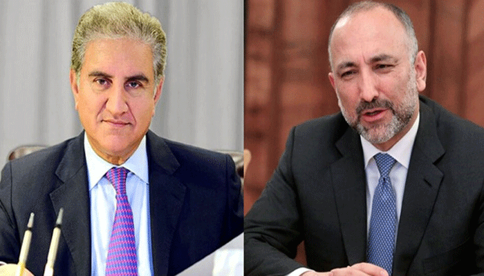 Foreign Minister Shah Mahmood Qureshi holds a telephonic conversation with his Afghan counterpart Mohammad Haneef Atmar.