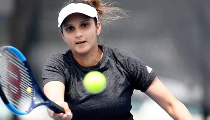 Indian tennis star Sania Mirza plays a shot. Photo: Files