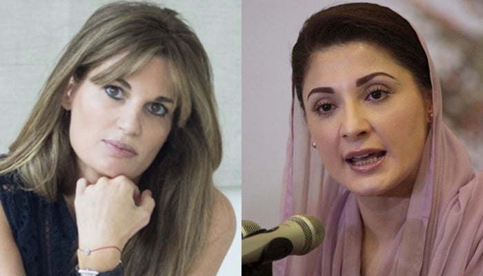 Prime Minister Imran Khan’s ex-wife Jemima Goldsmith (left) and PML-N Vice-President Maryam Nawaz (right). — Wikipedia/Reuters/File