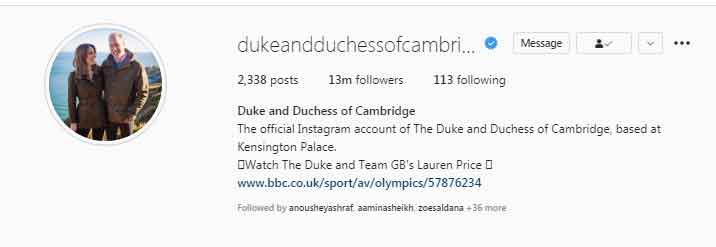 Kate Middleton, Prince William hit 13 million followers on Instagram as Prince George turns 8