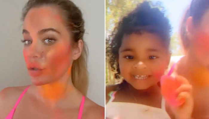 Khloe Kardashian gets makeover by daughter True, niece Dream