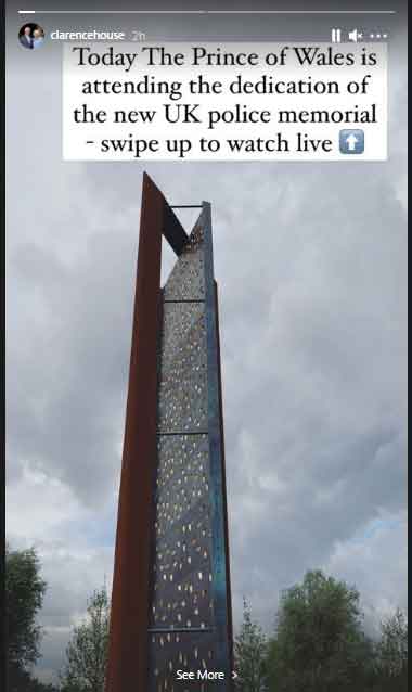 Prince Charles opens new £4.5 million national police memorial