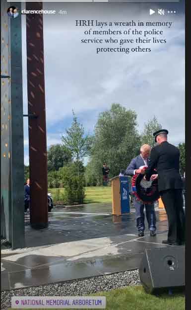 Prince Charles opens new £4.5 million national police memorial