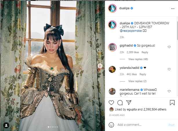 Gigi Hadid, her mother gush over Dua Lipa as the singer shares sneak peak of new music video