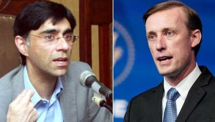 Pakistan National Security Adviser Moeed Yusuf (left) and his US counterpartJake Sullivan