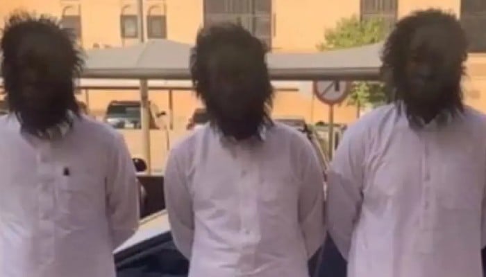 Riyadh police have arrested four suspects for pranking people in public places. Photo: Al-Arabia News.