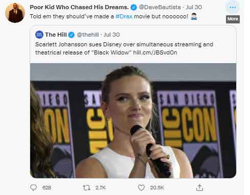 Marvel actor criticised for joking about Scarlett Johanssons lawsuit against Disney