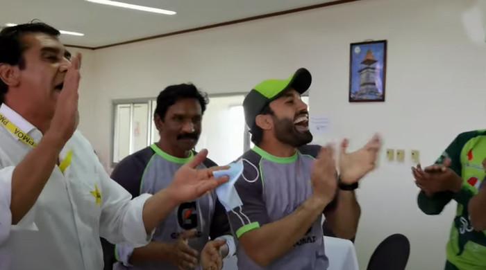 Pak vs WI: Pakistan team celebrate Mohammad Rizwan's world record of most T20 runs in a year