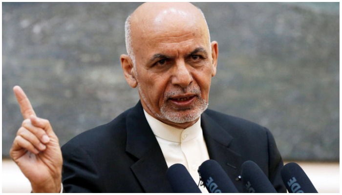 Afghan President Ashraf Ghani speaks during a news conference in Kabul. Reuters