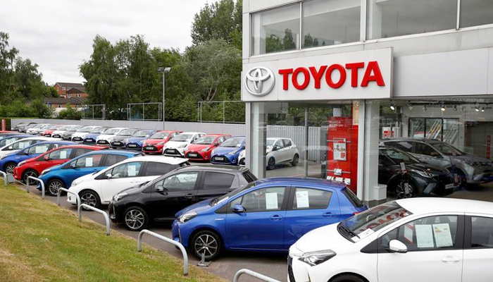 Cars are seen outside the Toyota car showroom in Stockport, following the outbreak of the coronavirus disease (COVID-19), Stockport, Britain, May 26, 2020. — Reuters/File