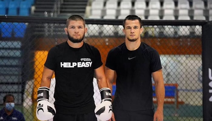 Khabib Nurmagomedov (left) and Usman Nurmagomedov — Instagram/@usman_nurmagomedov/File