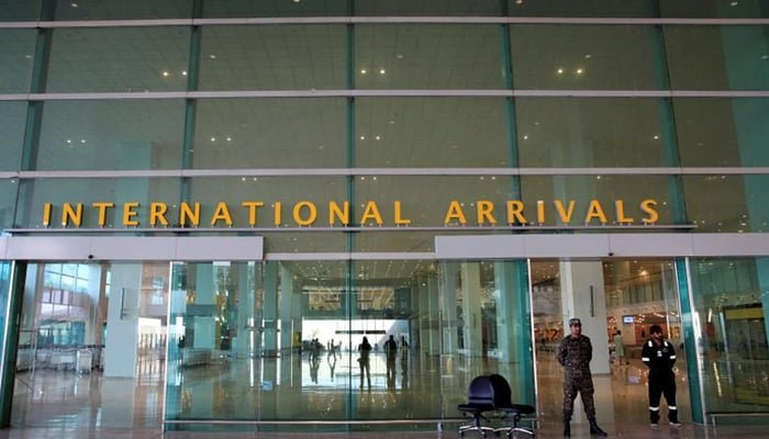 Airport Security Force (ASF) personnel stand guard at the International arrivals area during a media tour of the newly-built Islamabad International Airport, ahead of its official opening, Pakistan April 18, 2018. — Reuters/File