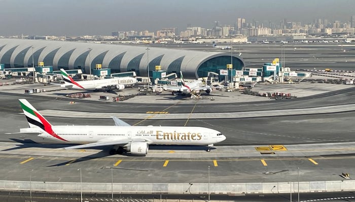 Emirates airliners are seen on the tarmac in a general view of Dubai International Airport in Dubai, United Arab Emirates January 13, 2021. —Reuters/File