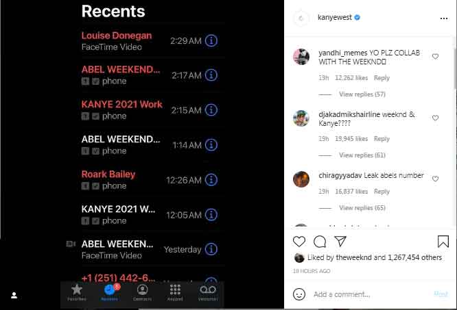 Kanye West hints at collaboration with The Weeknd?