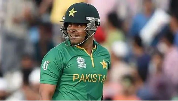 Pakistan batsman Umar Akmal looks on during a match. Photo: File