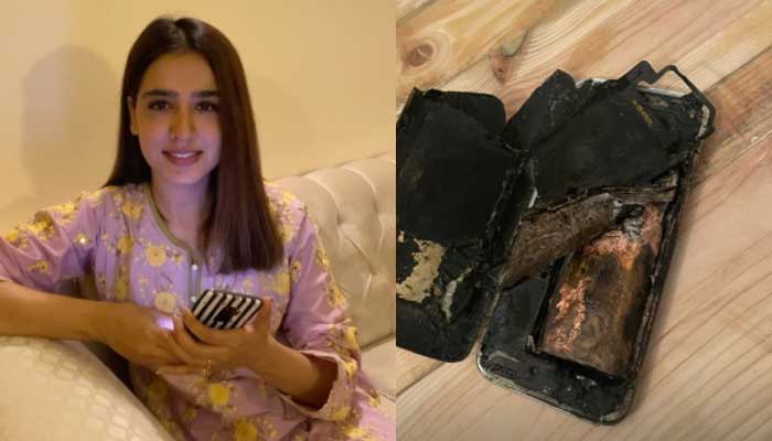 Mansha Pasha’s mobile phone blows up while on charge