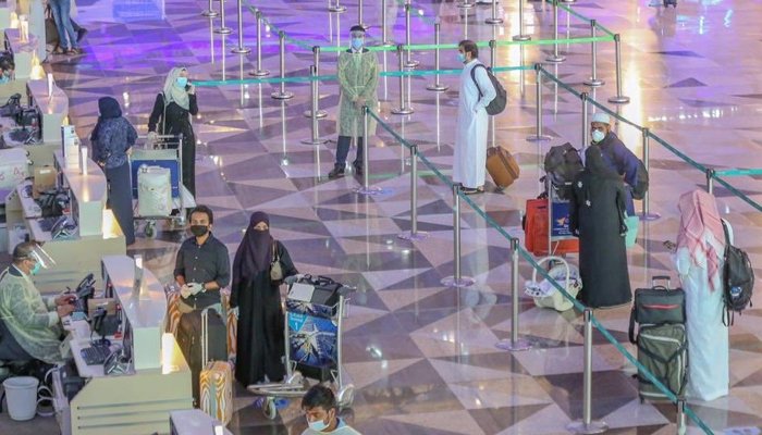 Passengers at Saudi Arabias King Abdulaziz International Airport. — Twitter/@Saudi_Gazette