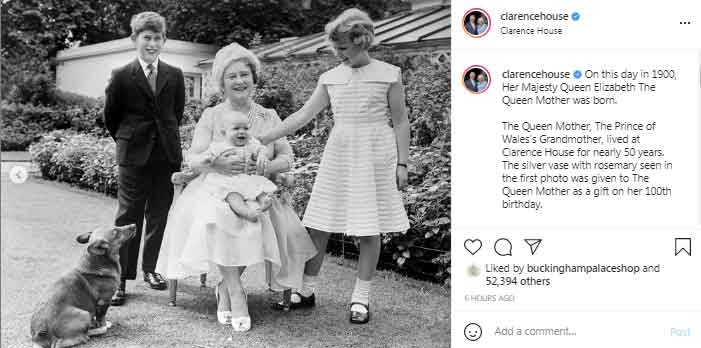 Clarence House shares throwback picture of Prince Charles with his grandmother